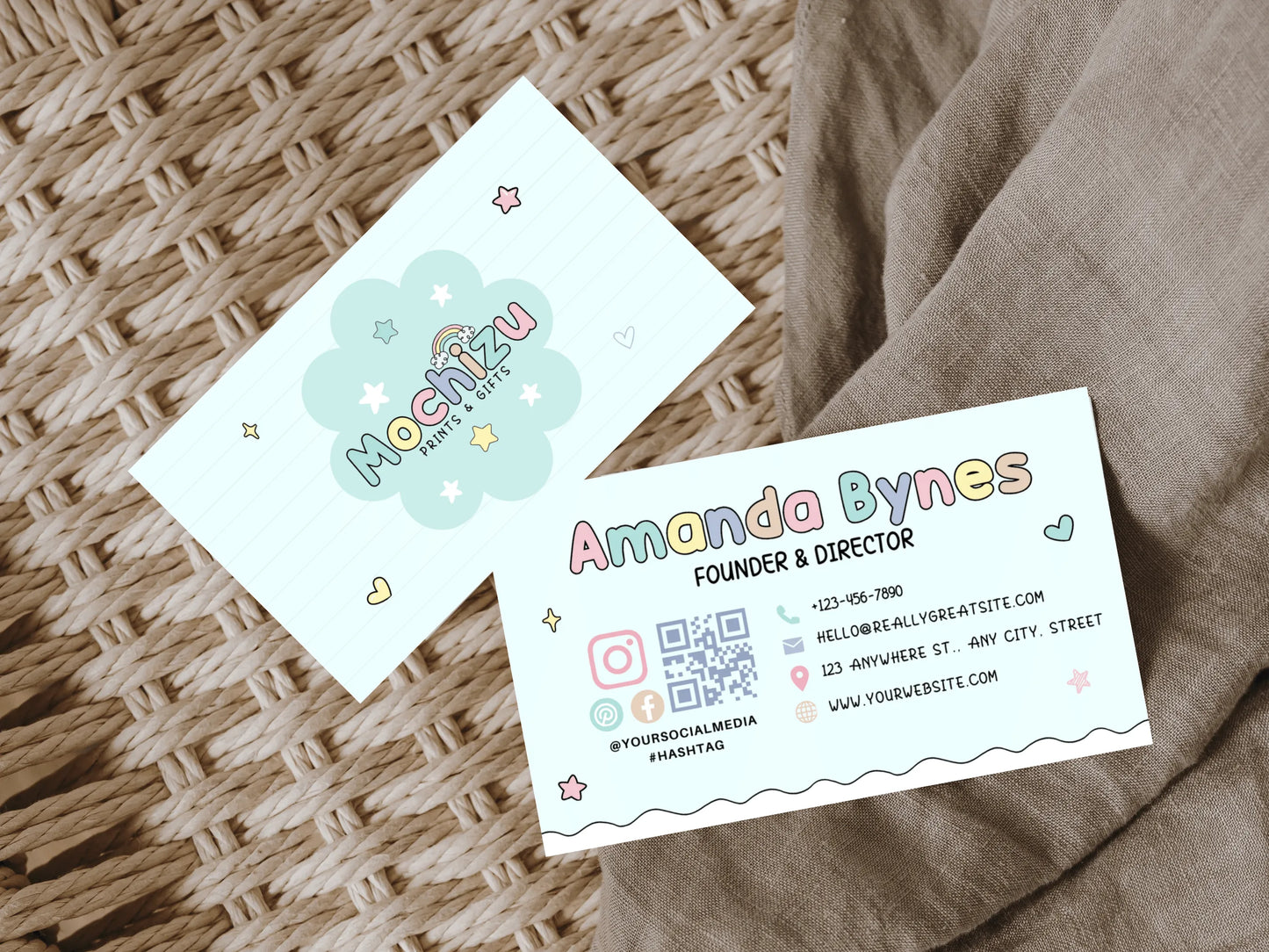 Pastel Business Card Template - Advertfox