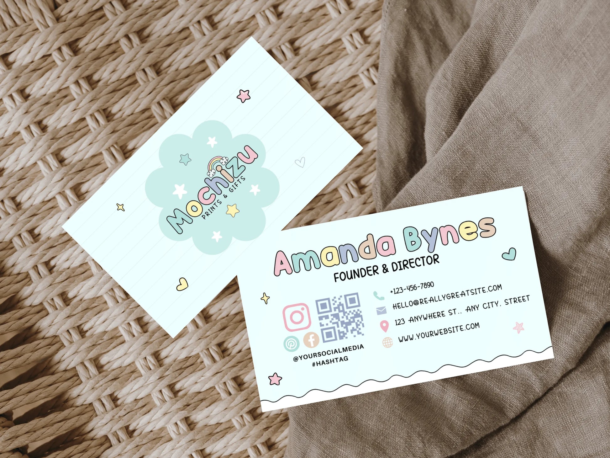 Pastel Business Card Template - Advertfox