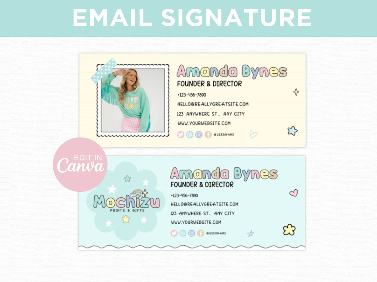 Pastel Email Signature Template - Advertfox