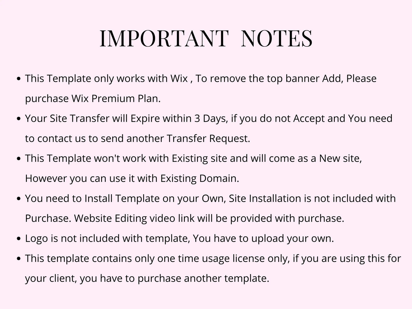 Pink Wix Website Template for Ecommerce Store - Advertfox