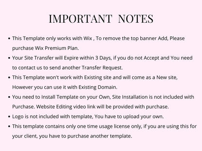 Pink Wix Website Template for Ecommerce Store - Advertfox