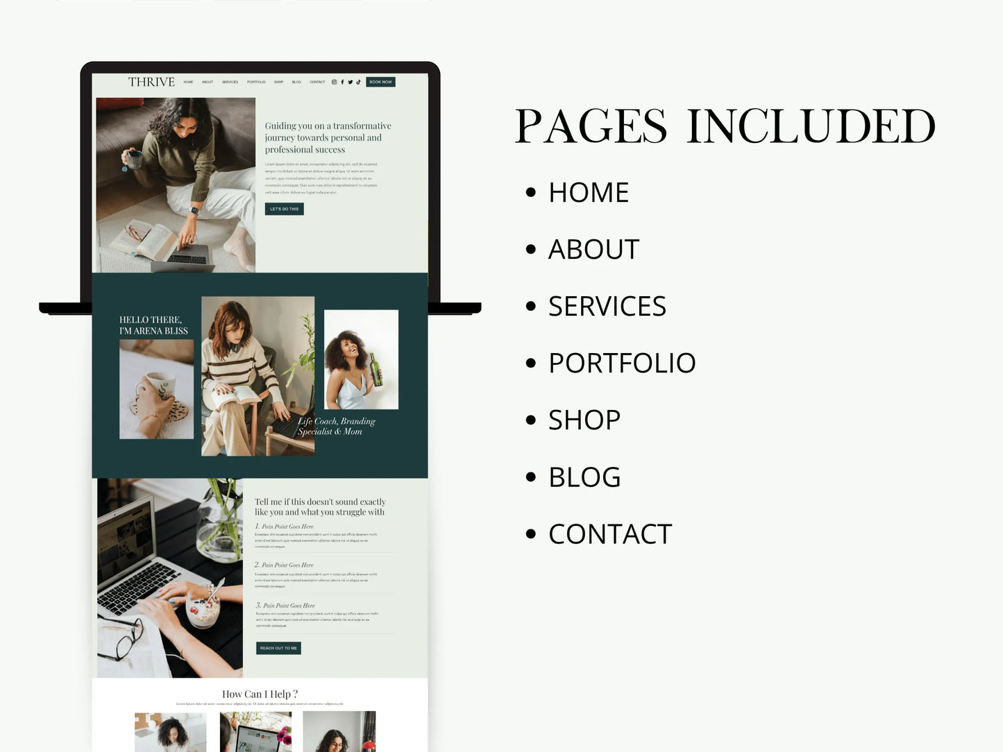 Premium Wix Website Template for Life Coaches - Advertfox
