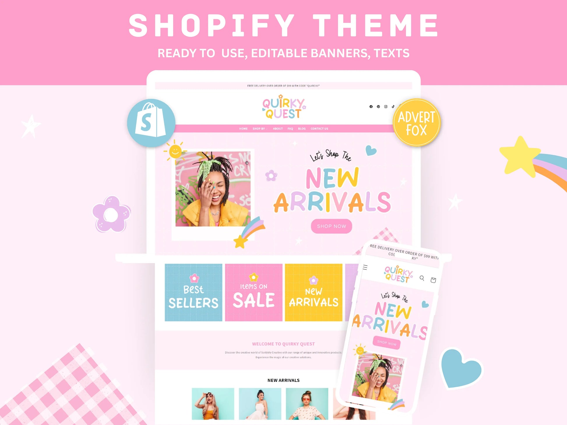 Colorful Shopify Theme - Advertfox
