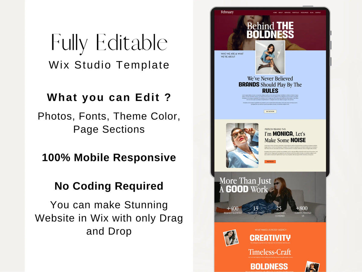 Bold Wix Studio Website Template for Brand Agency