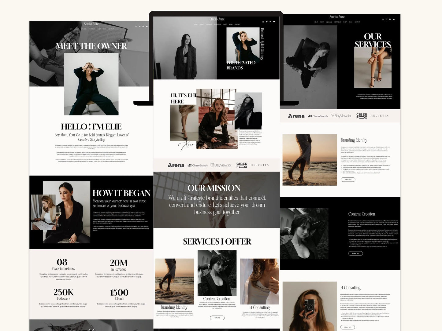 Luxury Wix Studio Website Template for Consultancy & Creatives - Advertfox