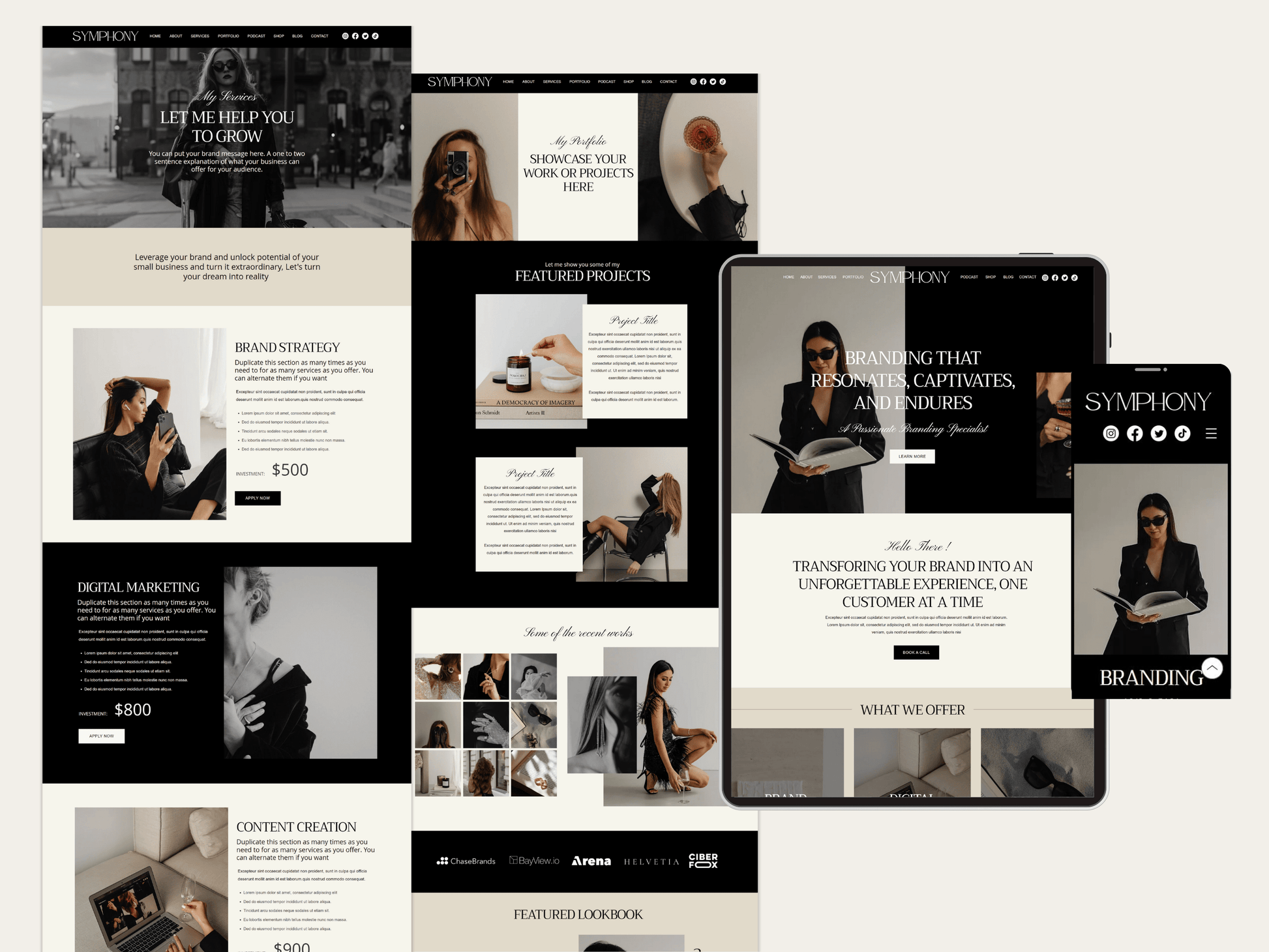 Luxury Wix Website For Brand Manager - Advertfox