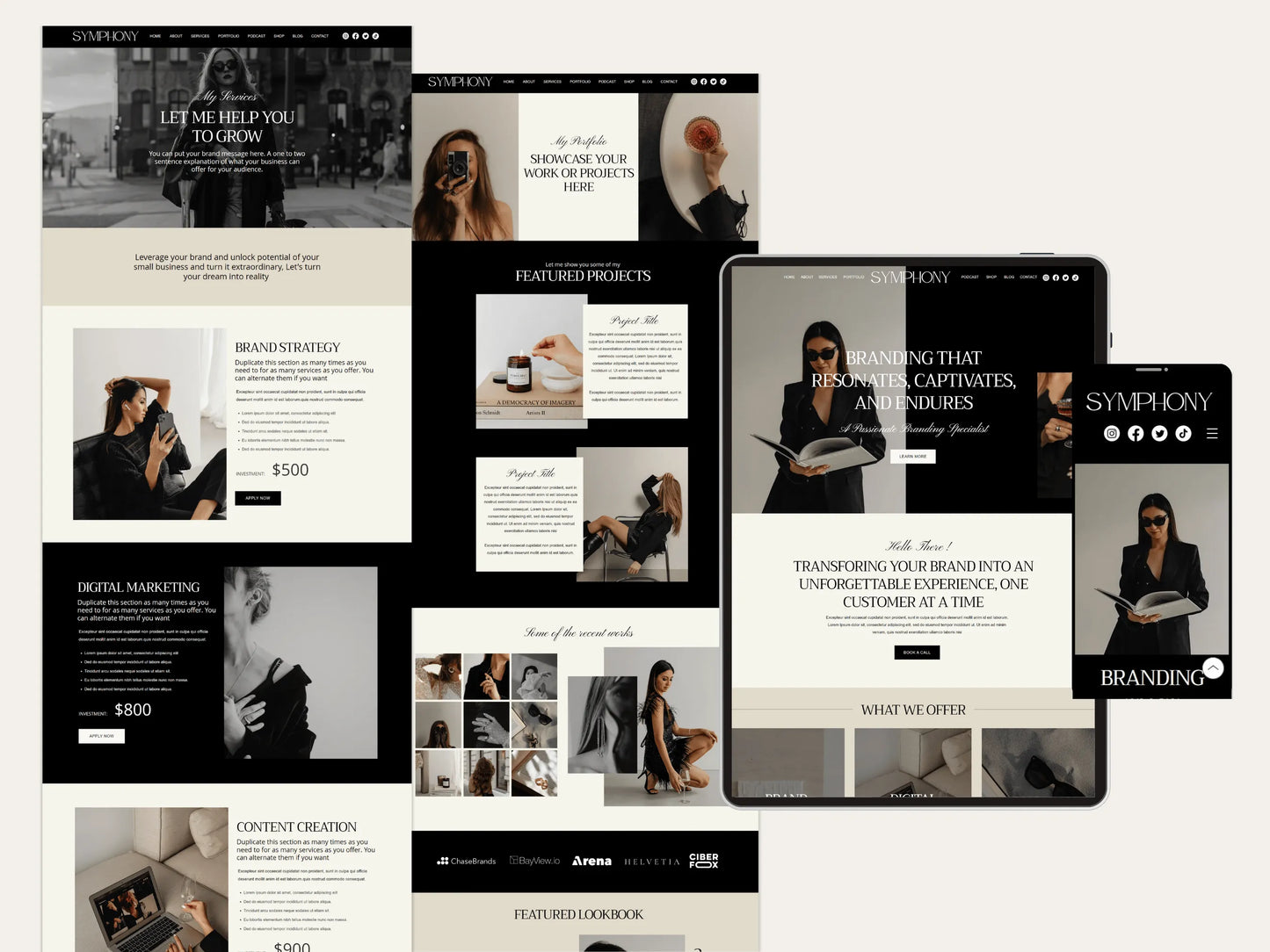 Luxury Wix Website Template for Creatives, Brand Managers - Advertfox