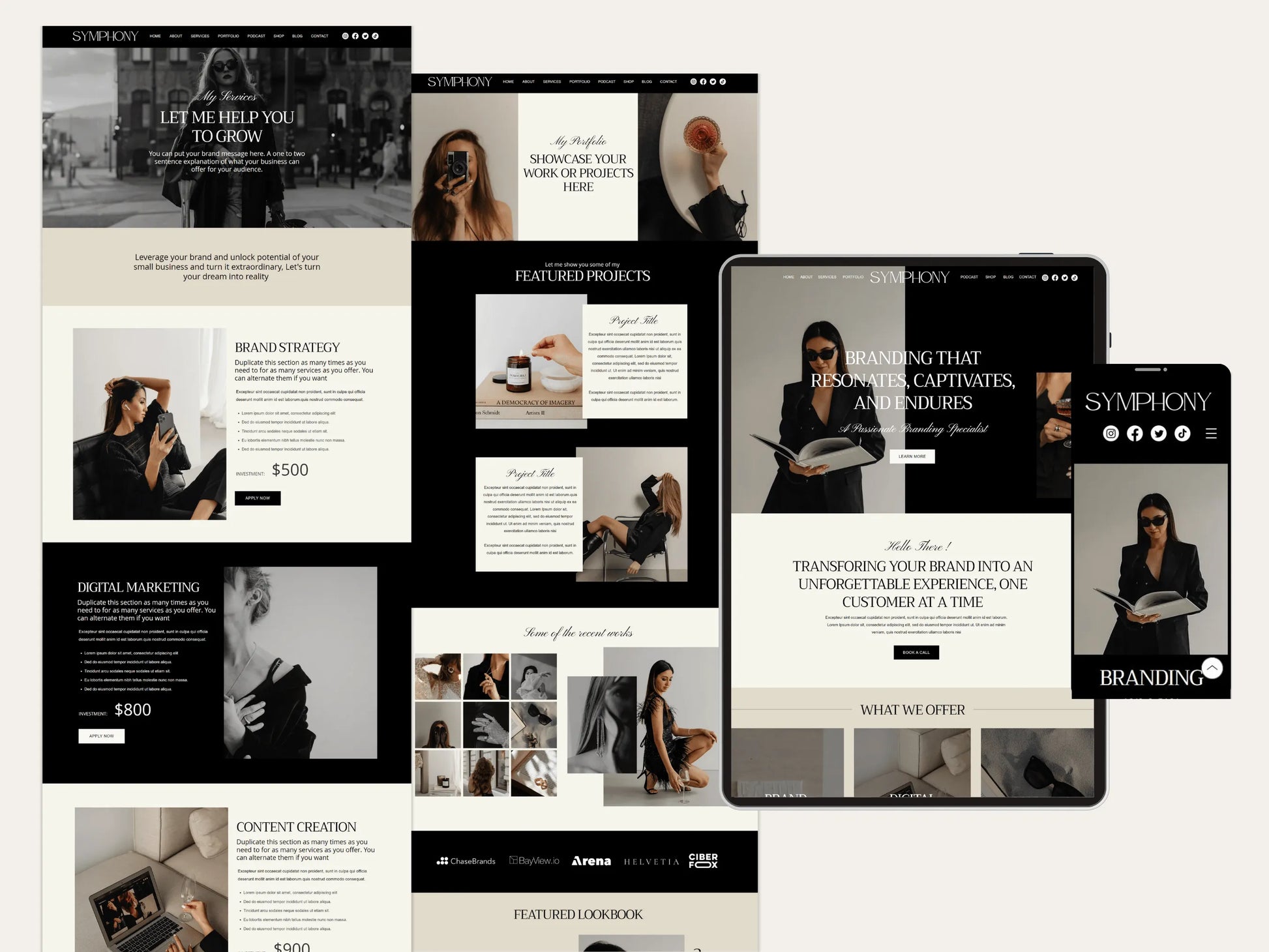 Luxury Wix Website Template for Creatives, Brand Managers - Advertfox