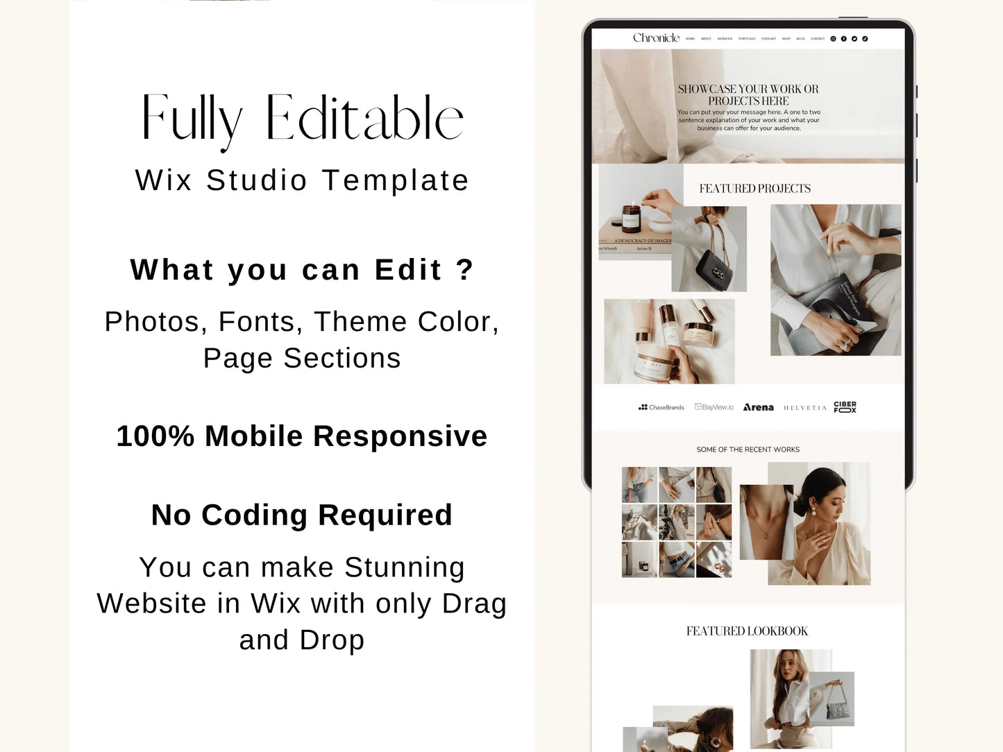 Premium Wix Website Template For Brand Agency