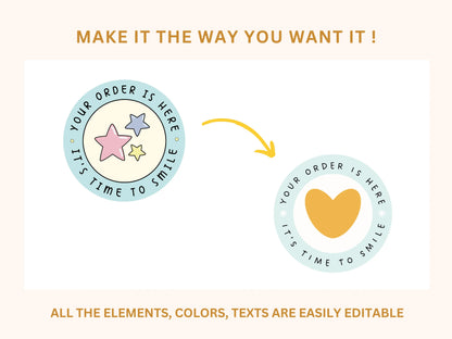 Pastel Packaging Sticker Template - Advertfox