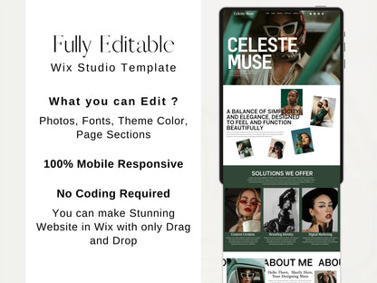 Bold One Page Wix Studio Website Template