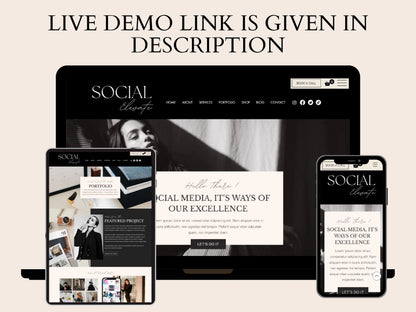 Wix Website Template For Social Media Manager, Coaches