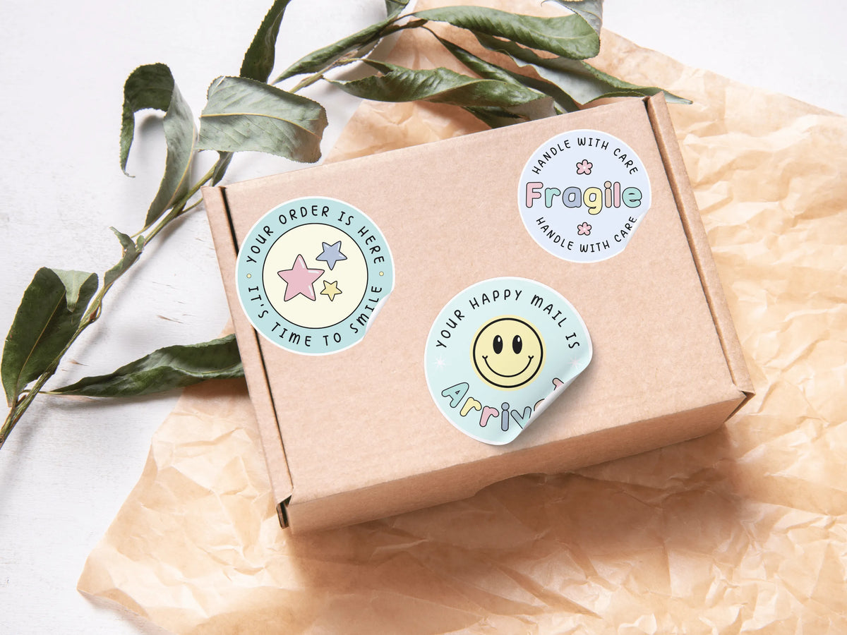 Pastel Packaging Sticker Template - Advertfox