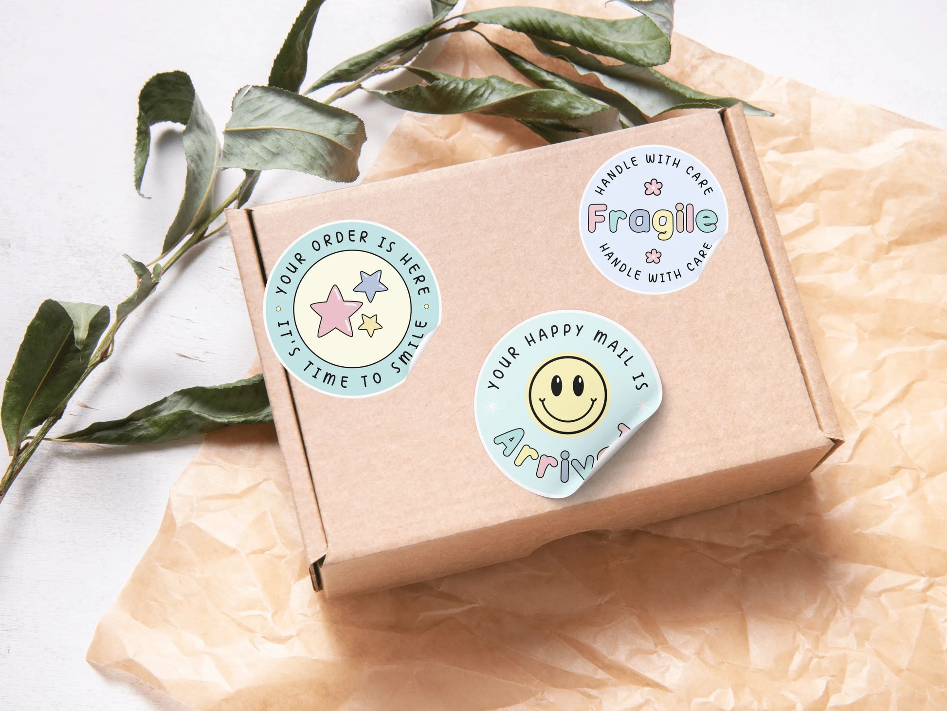 Pastel Packaging Sticker Template - Advertfox