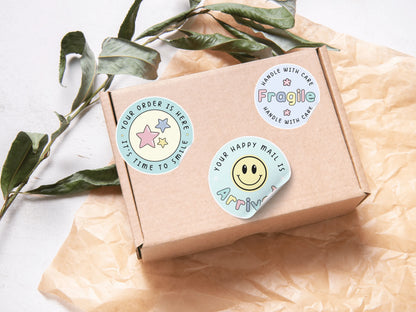 Pastel Packaging Sticker Template - Advertfox