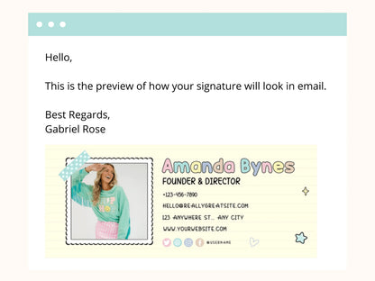 Pastel Email Signature Template - Advertfox
