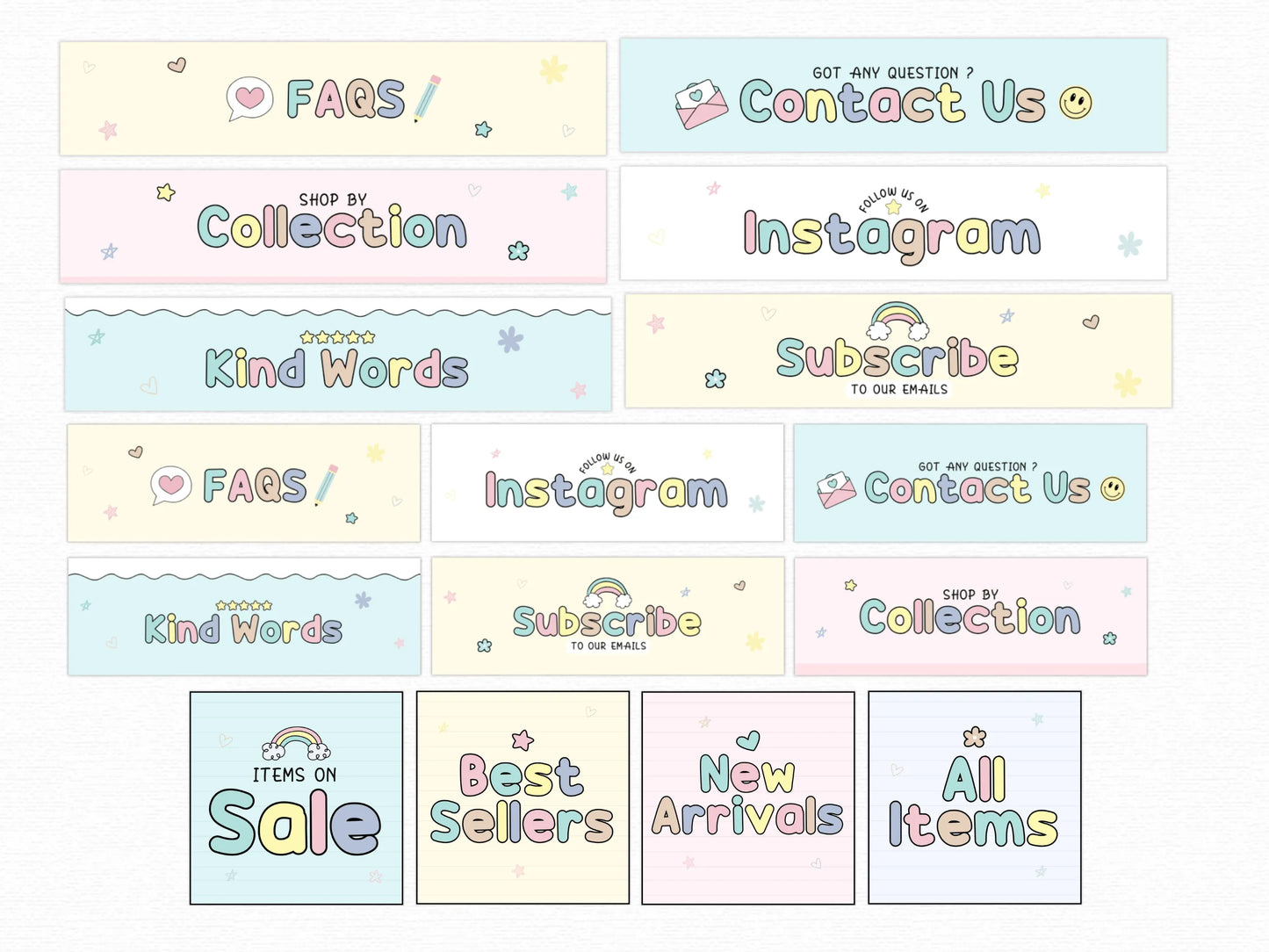 Pastel Shopify Store Banners - Advertfox