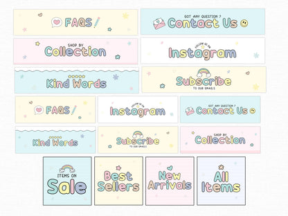 Pastel Shopify Store Banners - Advertfox