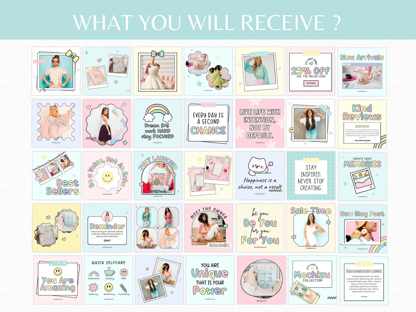 Pastel Instagram Template Bundle - Advertfox