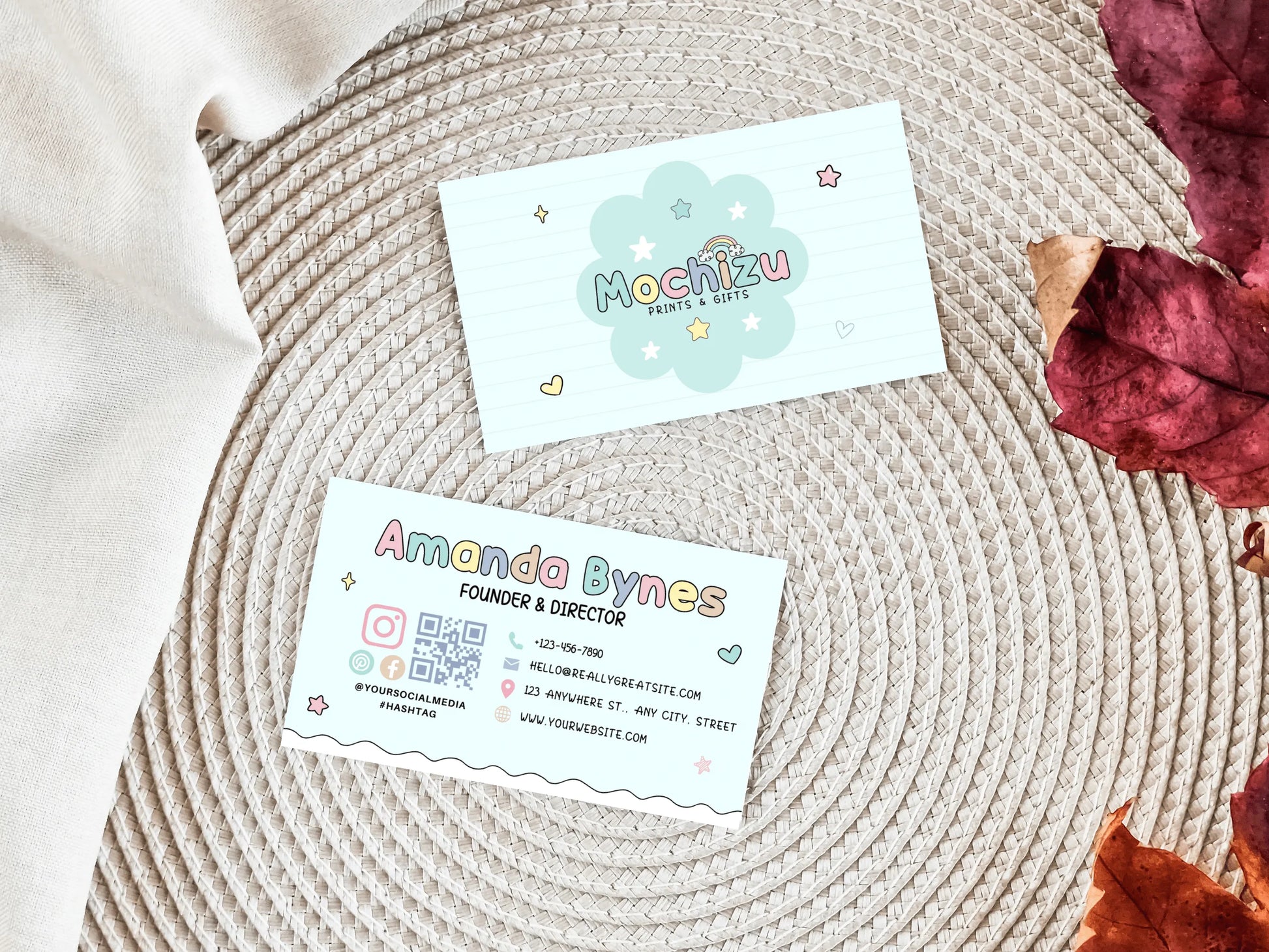 Pastel Business Card Template - Advertfox