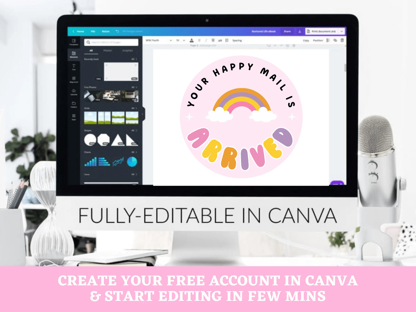 Pink Packaging Sticker Template - Advertfox