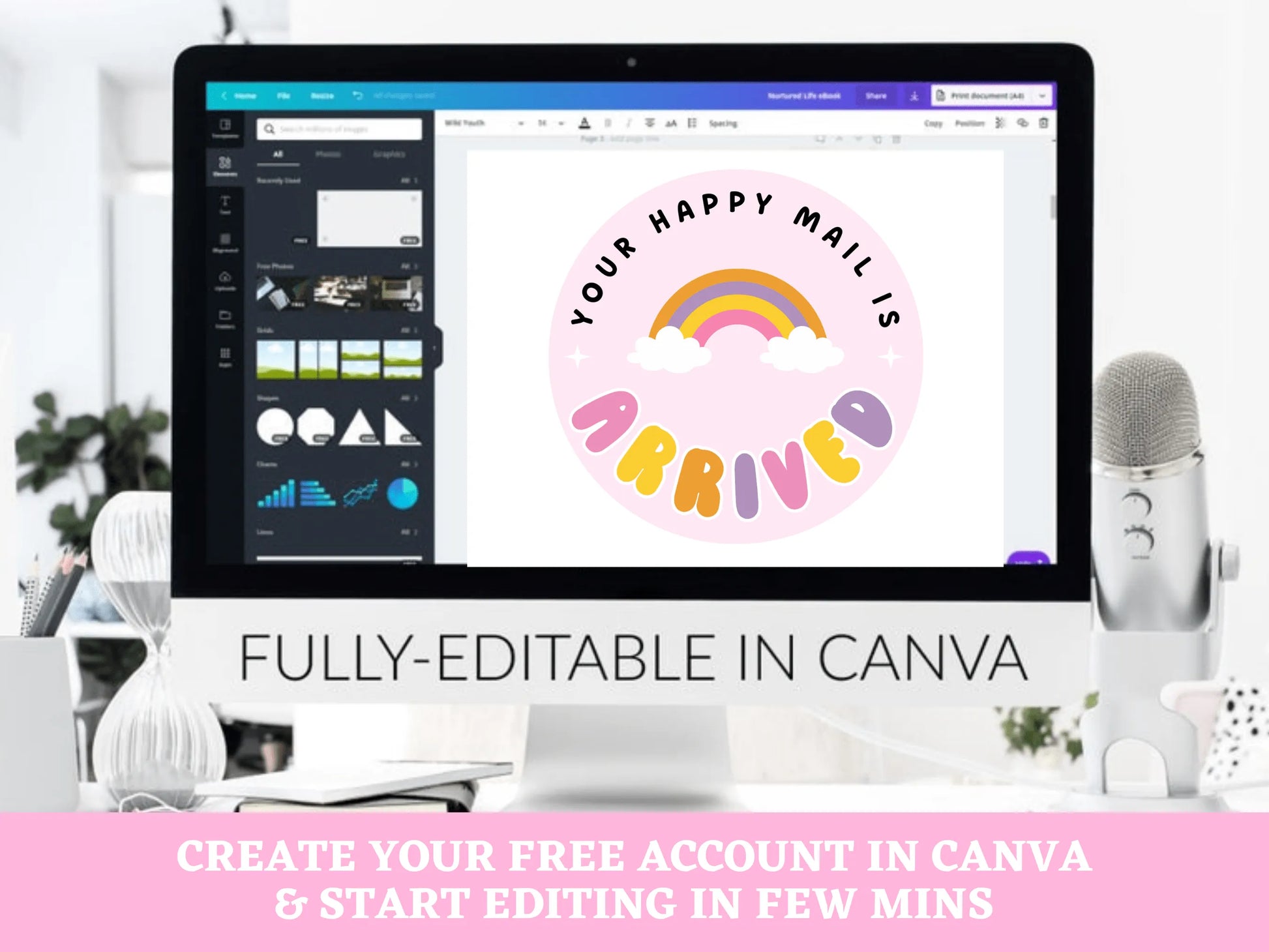 Pink Packaging Sticker Template - Advertfox