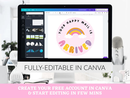 Pink Packaging Sticker Template - Advertfox
