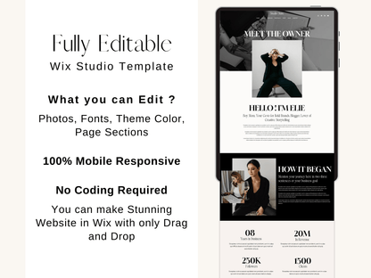 Elegant Wix Studio Website Template