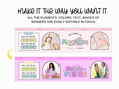 Pastel Etsy Shop Banner Template - Advertfox