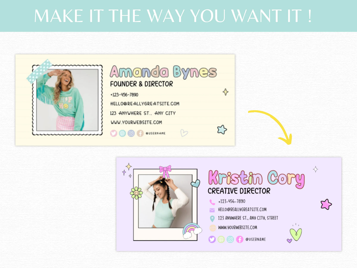 Pastel Email Signature Template - Advertfox