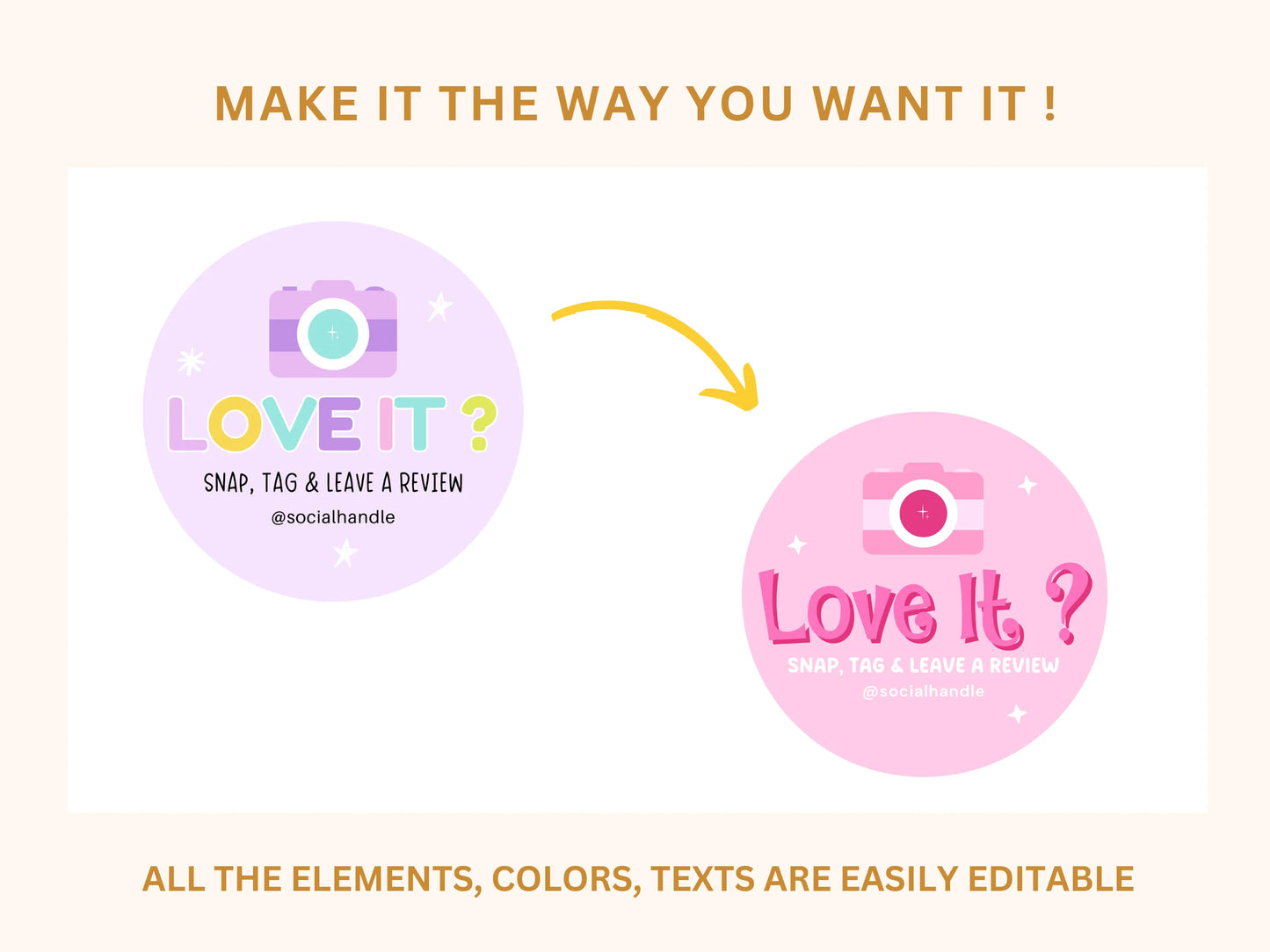 Purple Packaging Sticker Template - Advertfox