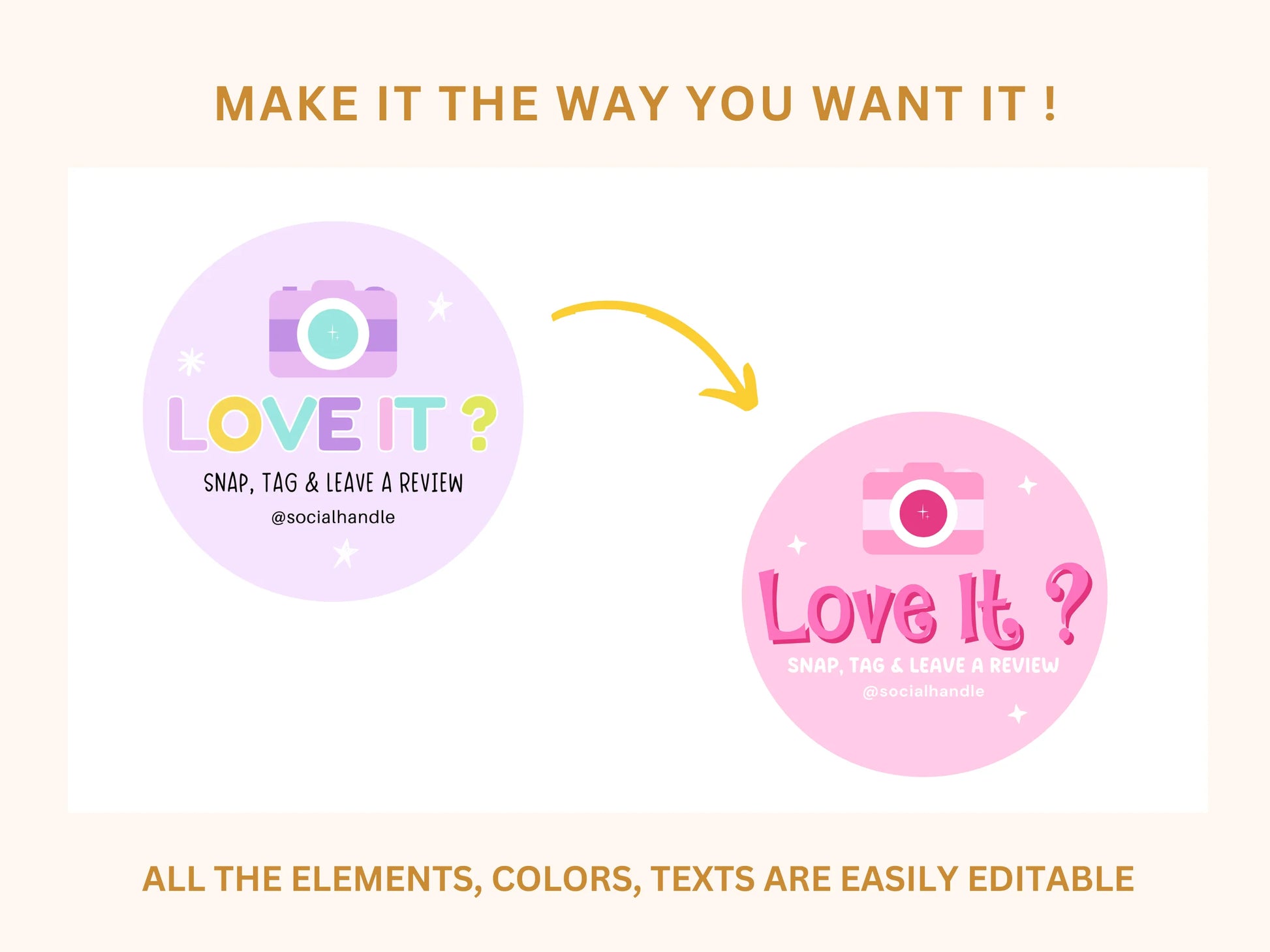 Purple Packaging Sticker Template - Advertfox