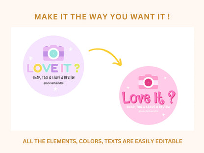 Purple Packaging Sticker Template - Advertfox
