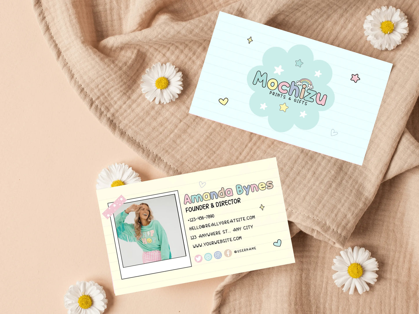 Pastel Business Card Template - Advertfox