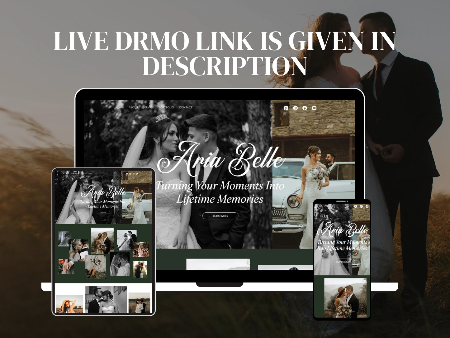 Wix Studio Website Template for Wedding Photographer - Advertfox