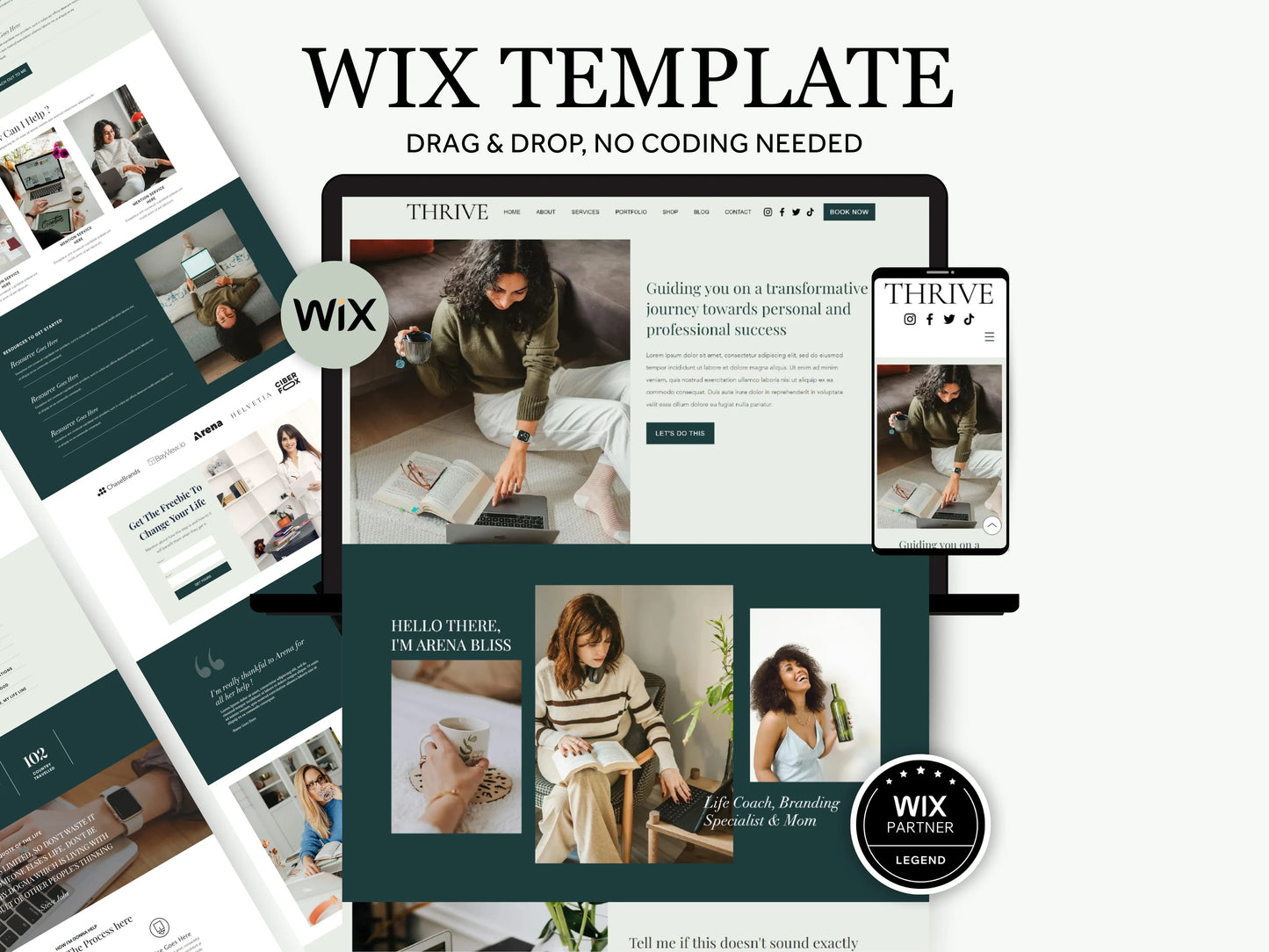 Premium Wix Website Template for Life Coaches - Advertfox