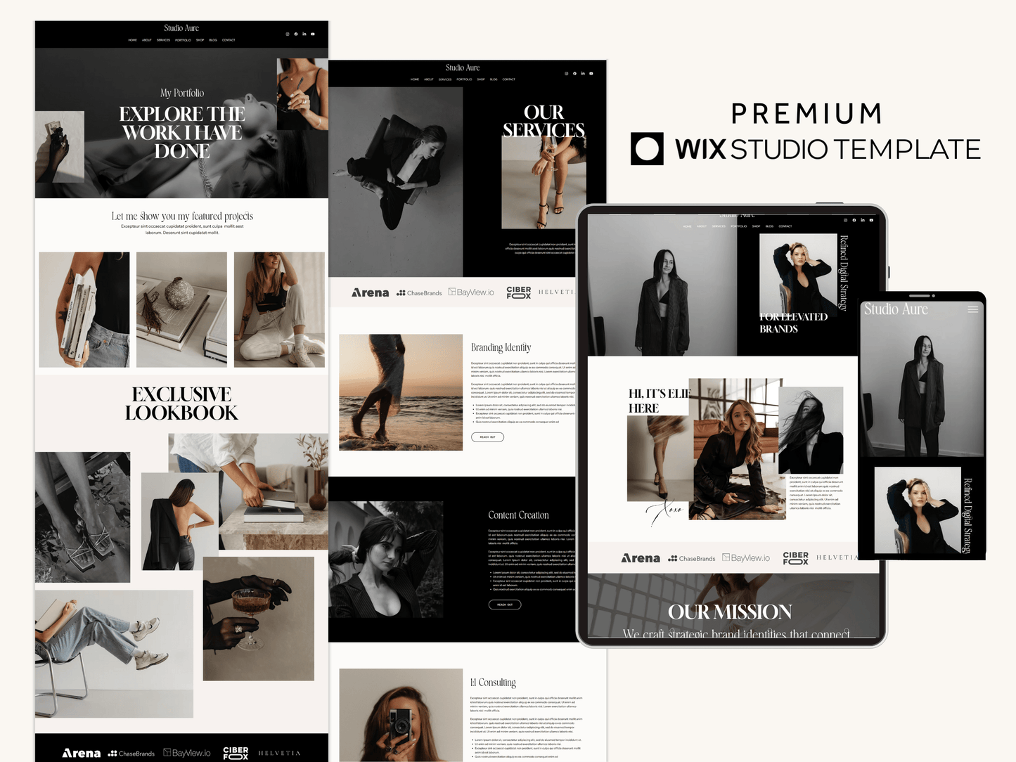 Elegant Wix Studio Website Template