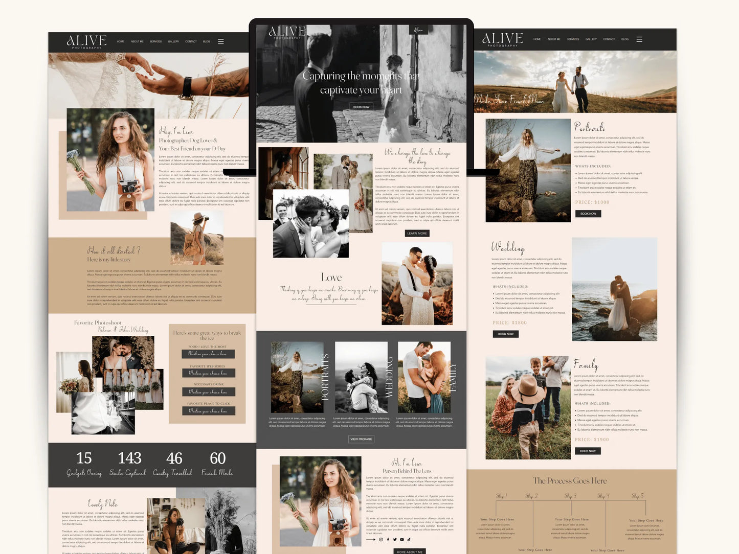 Elegant Wix Website for Wedding Photographer