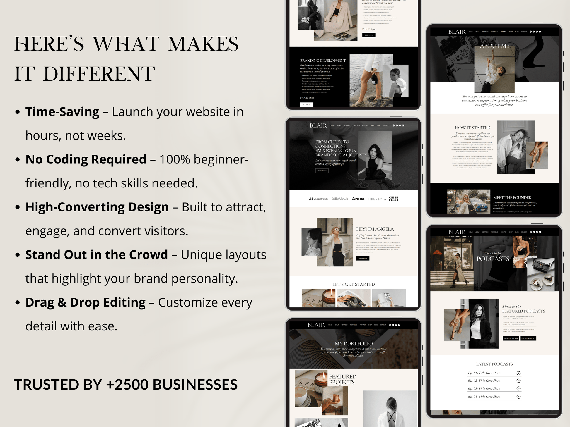Bold Wix Website Template - Advertfox