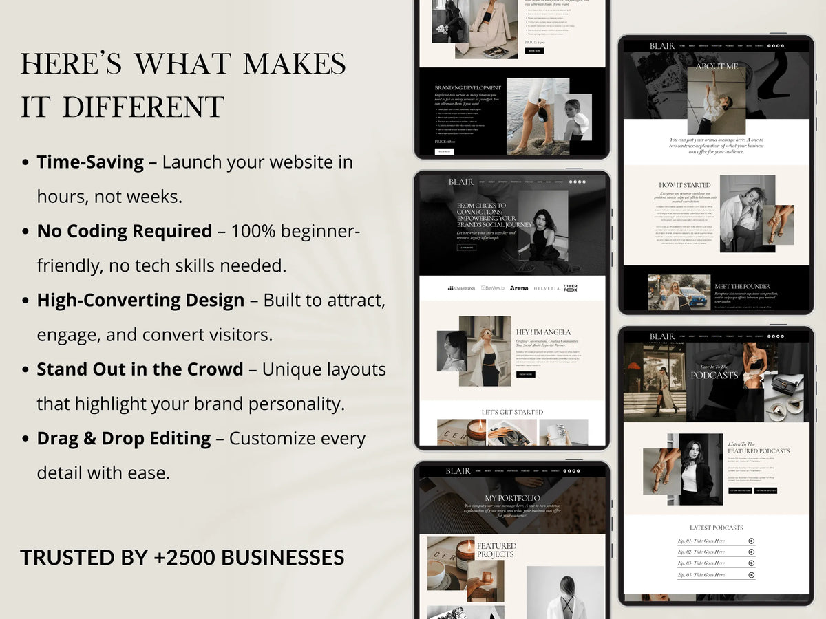 Bold Wix Website Template for Creatives & Brand Manager - Advertfox