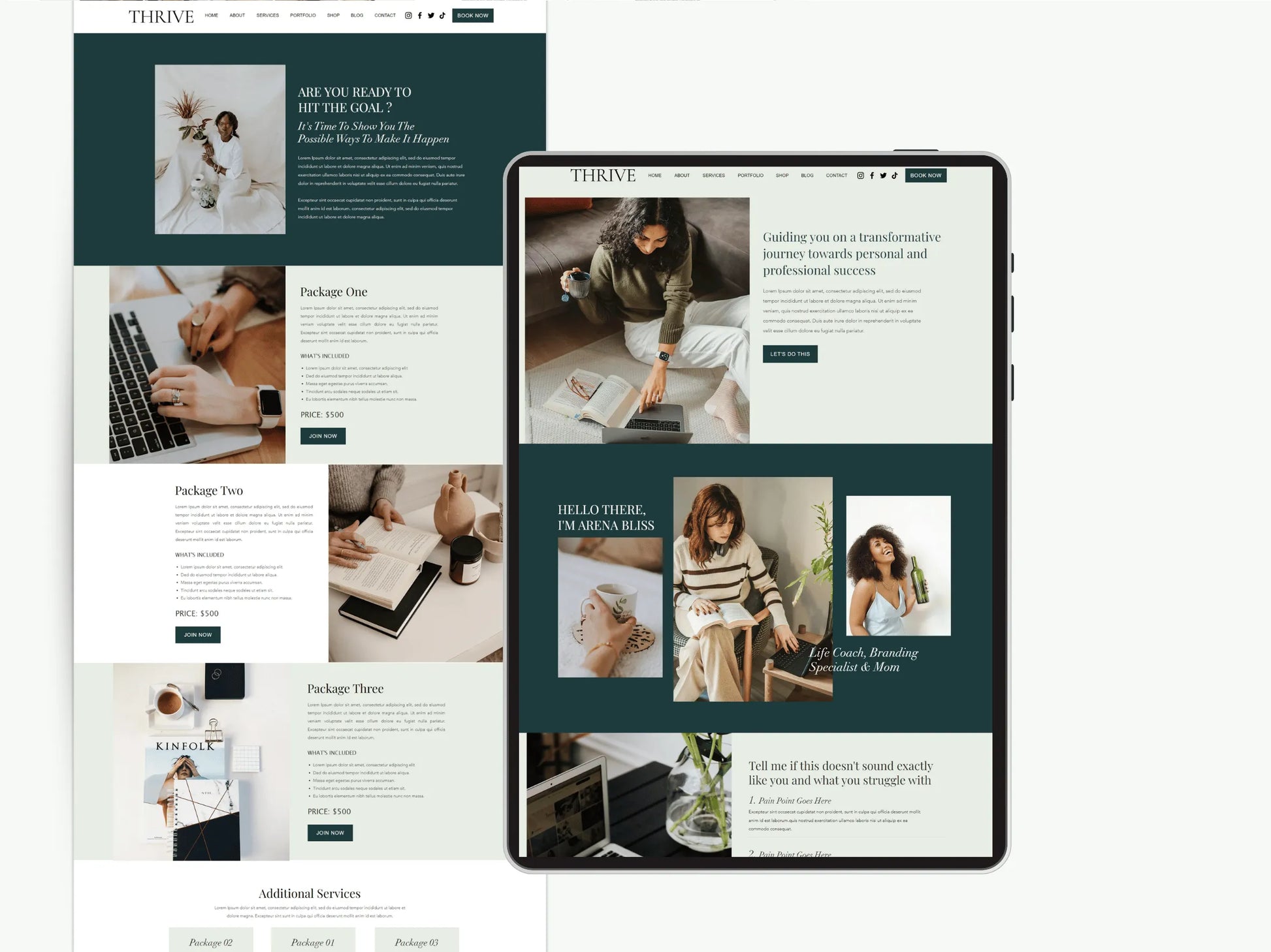 Premium Wix Website Template for Life Coaches - Advertfox
