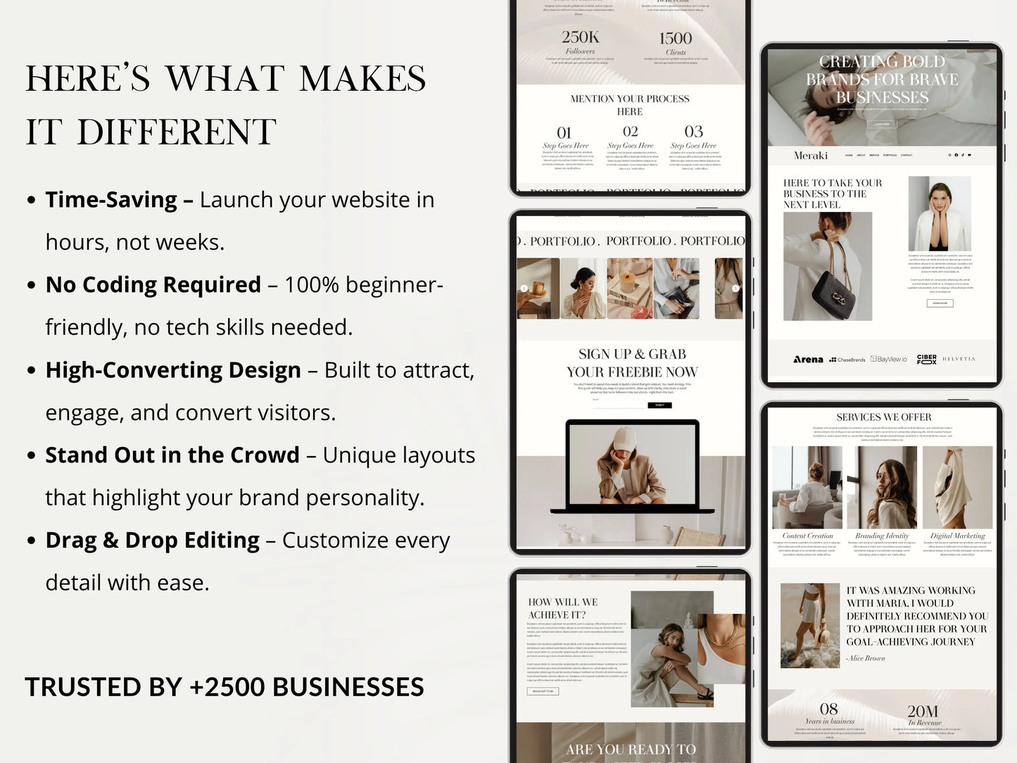 Minimal One Page Wix Studio Website Template