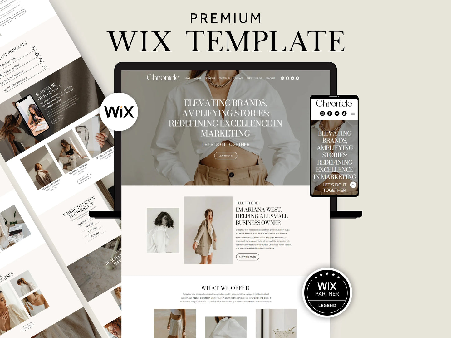 Premium Wix Website Template For Brand Agency