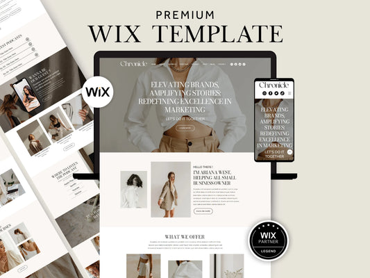 Premium Wix Website Template For Brand Agency