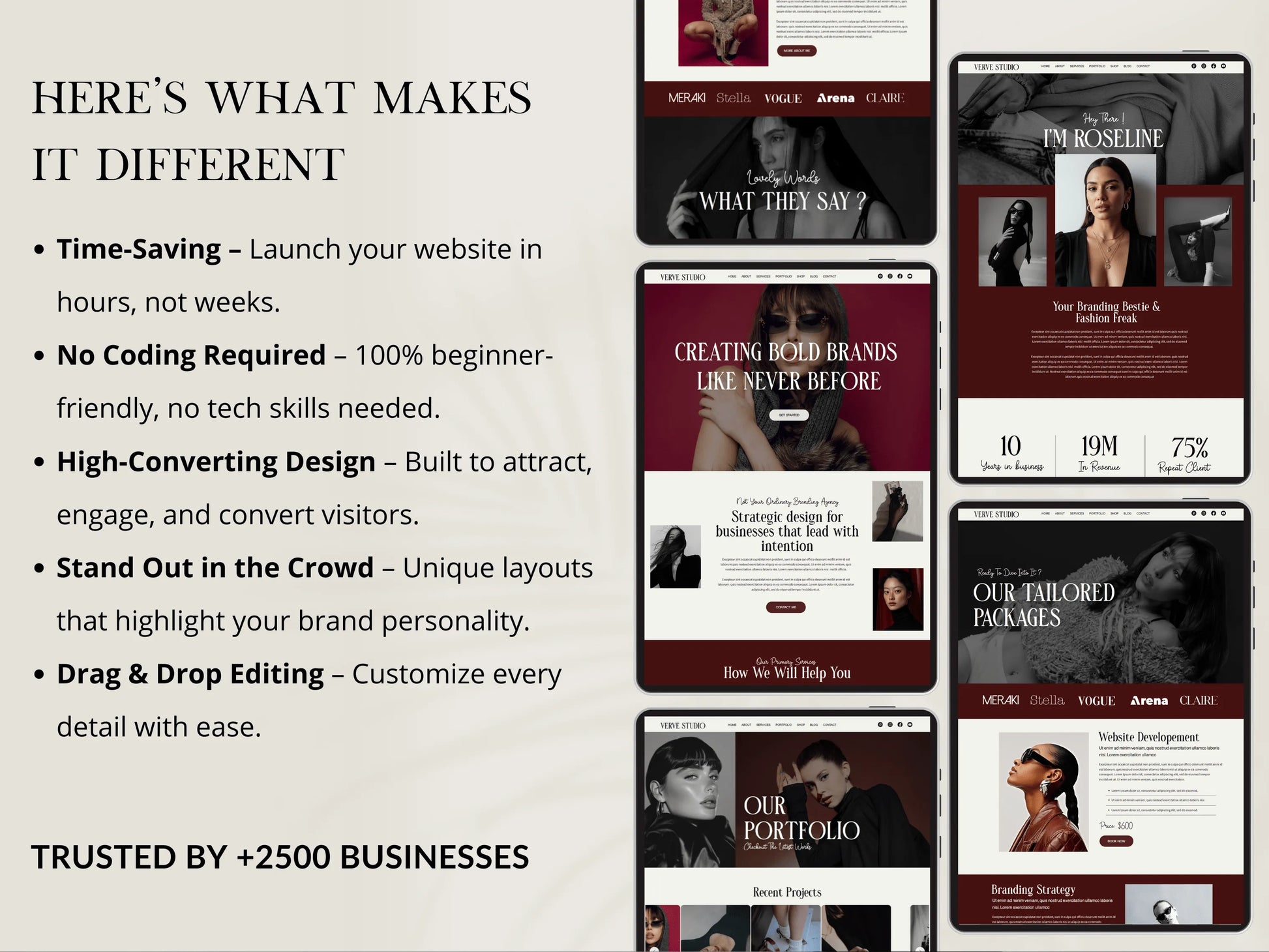 Bold Wix Studio Website Template for Coaches & Brand Agency - Advertfox