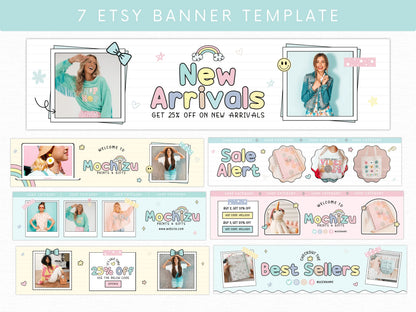 Pastel Etsy Shop Banner Template - Advertfox