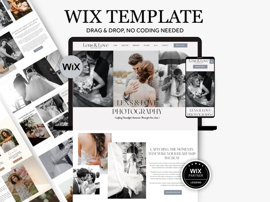 Wedding Photography Wix Website Template - Advertfox