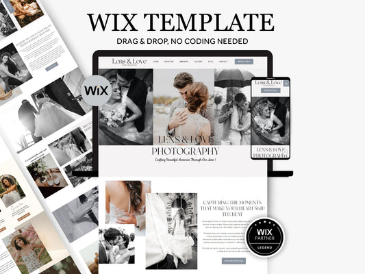 Wix Website Template for Wedding Photography Portfolio - Advertfox