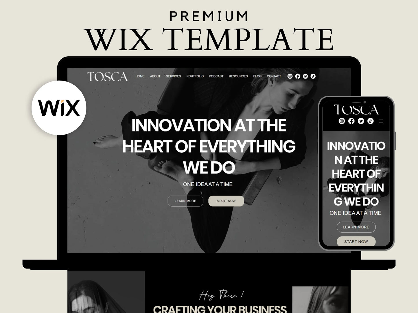 Modern Wix Website Template for Coaches & Podcaster - Advertfox