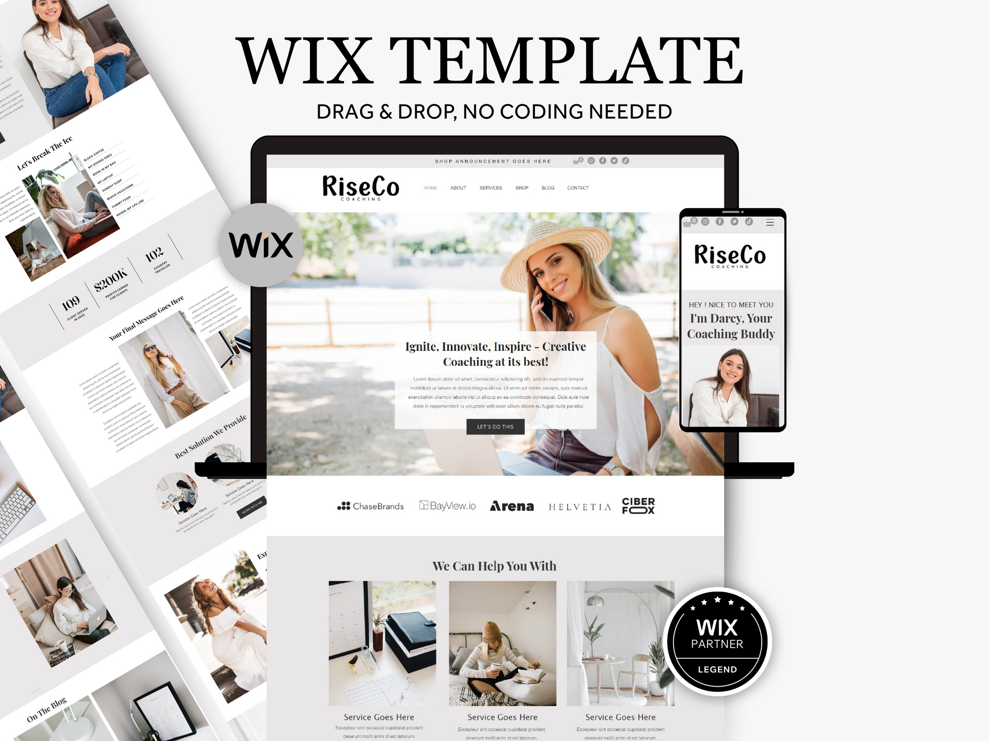 Coaching Wix Website Template - Advertfox